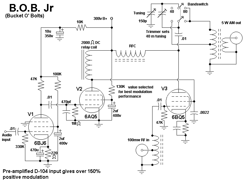 6BQ5 based QRP AM Transmitter