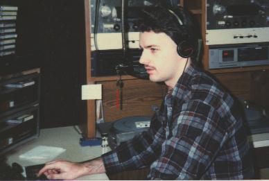 Me in WFIF's OLD studio, 1987