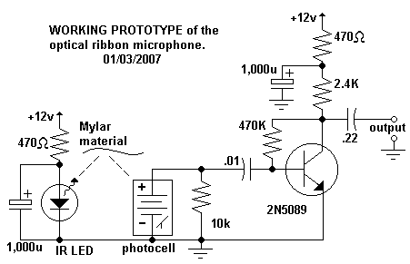Optical ribbon mic schematic